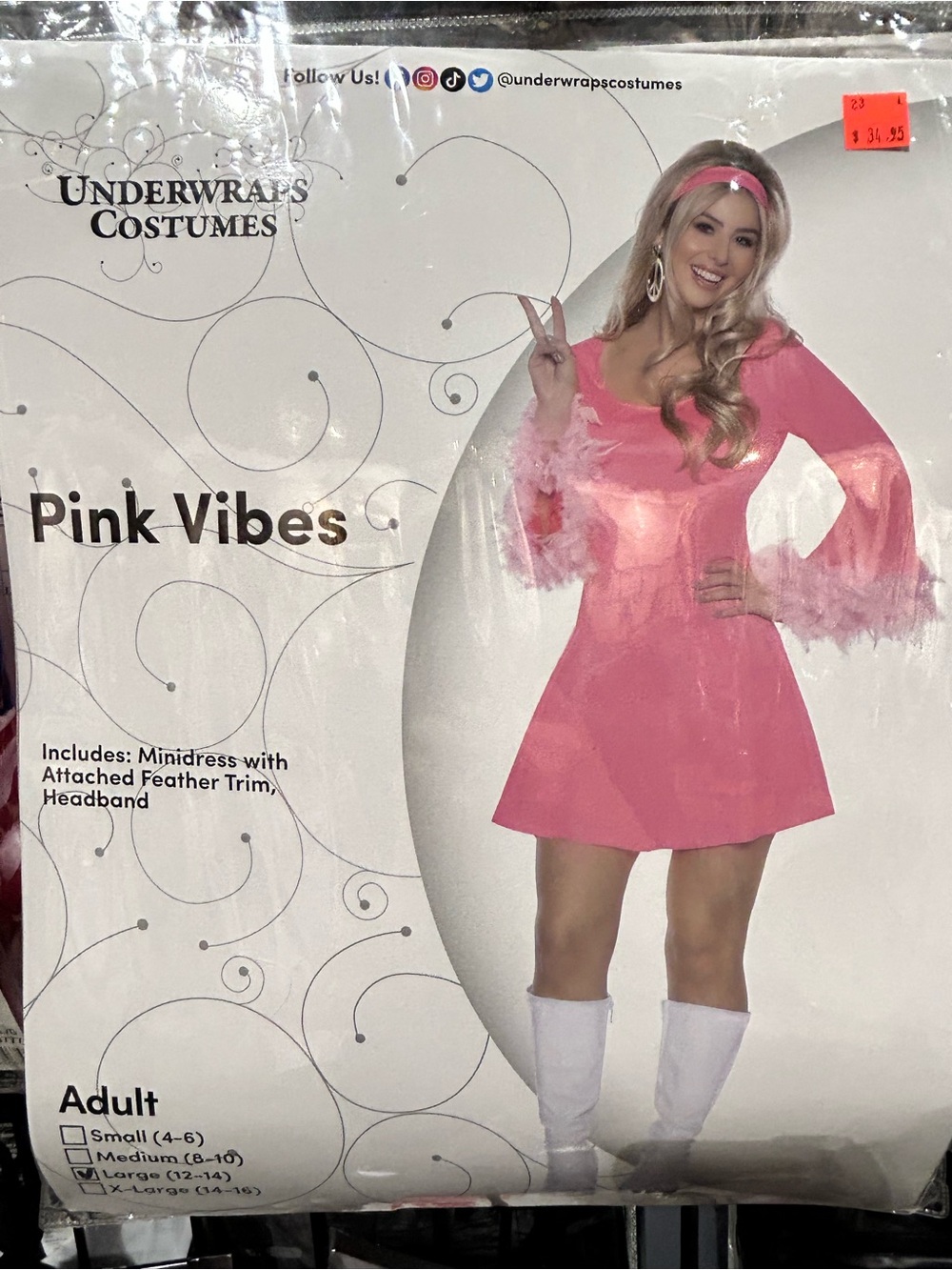 Pink Vibes Feather-Trim Mini Dress